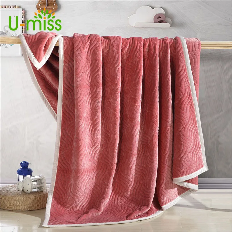 U-miss Spring and Autumn 100% Polyester Coral Fleece Blanket for Beds Sofo Thick Rectangle Adults Soft Solid Flannel Blanket
U-miss Spring and Autumn 100% Polyester Coral Fleece Blanket for Beds Sofo Thick Rectangle Adults Soft Solid Flannel Blanket