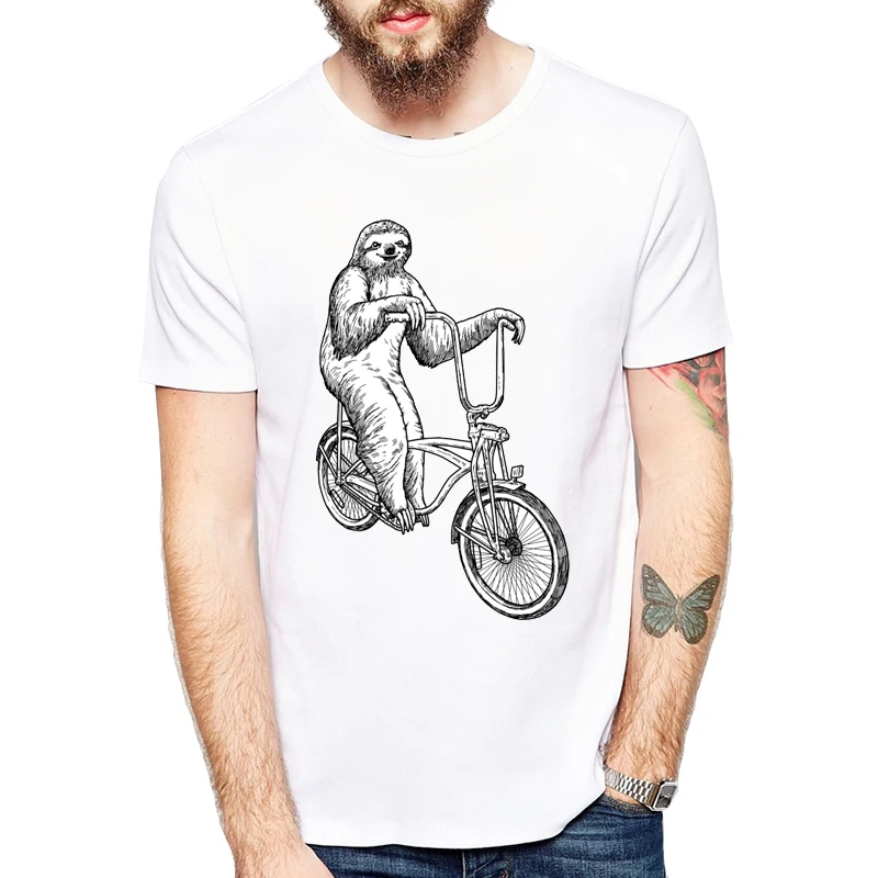 Funny Youth T Shirts Sloth Riding Bicycle Short Sleeve T-Shirts Men Animal Sloth Printed Own T Shirt
Funny Youth T Shirts Sloth Riding Bicycle Short Sleeve T-Shirts Men Animal Sloth Printed Own T Shirt