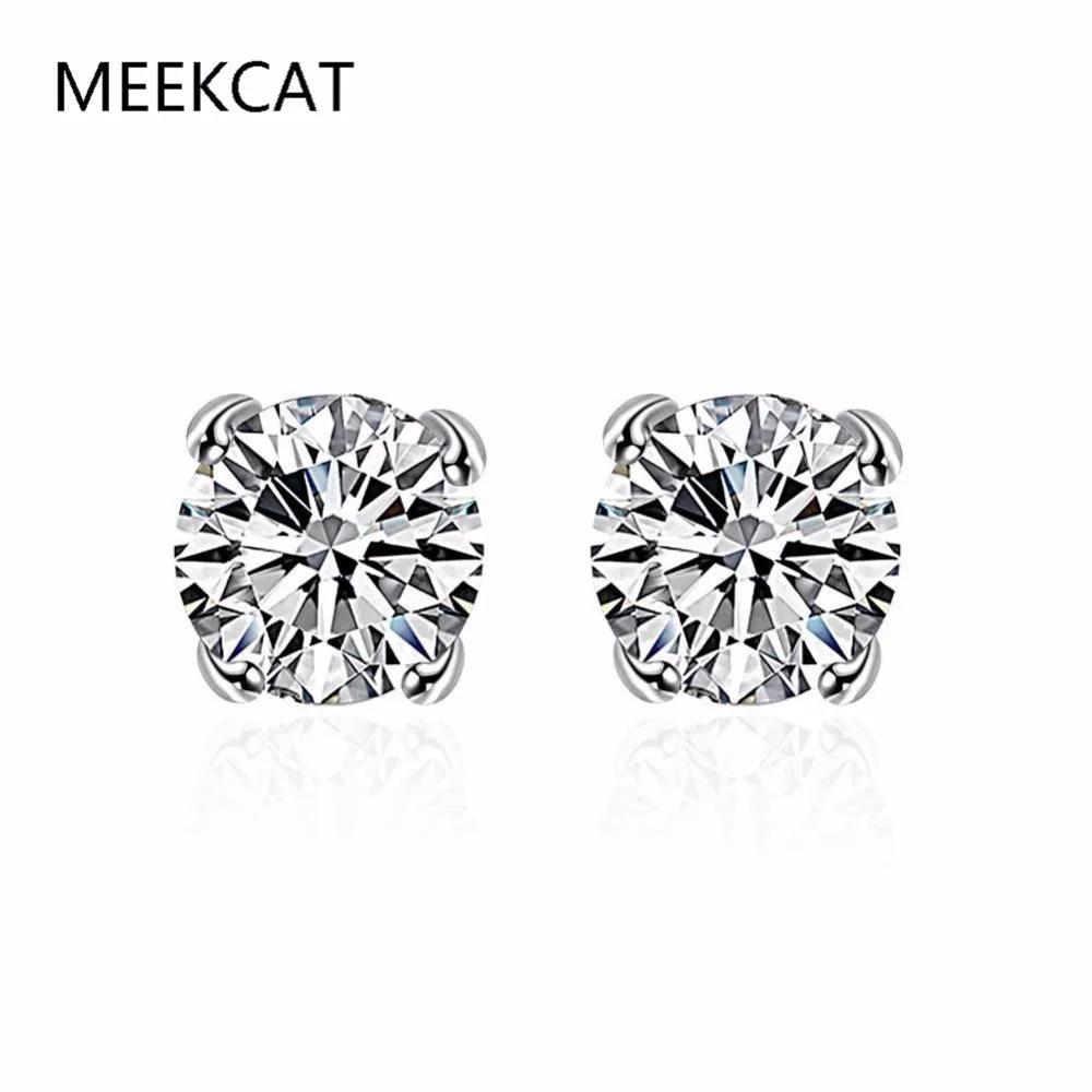 MEEKCAT Brand Design Popular 1 carat Simple Round AAA+ Cubic Zirconia cat Stud Earrings Elegant jewelry for women
MEEKCAT Brand Design Popular 1 carat Simple Round AAA+ Cubic Zirconia cat Stud Earrings Elegant jewelry for women