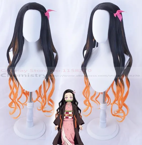 Demon Slayer Kimetsu no Yaiba Nezuko Kamado Cosplay hairwear