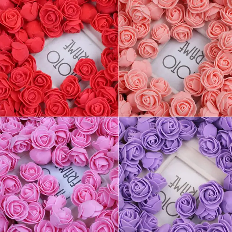 144Pcs/Pack 2cm Mini PE Foam Artificial Rose Flower Head for DIY Craft Wreath Wedding Bouquet Scrapbooking Party Home Decoration
144Pcs/Pack 2cm Mini PE Foam Artificial Rose Flower Head for DIY Craft Wreath Wedding Bouquet Scrapbooking Party Home Decoration