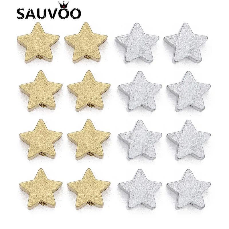 SAUVOO 100pcs Natural Wood Beads 15mm Silver Gold Color Five-Pointed Star Wood Beads Spacer Charm Bead for DIY Jewelry Findings
SAUVOO 100pcs Natural Wood Beads 15mm Silver Gold Color Five-Pointed Star Wood Beads Spacer Charm Bead for DIY Jewelry Findings