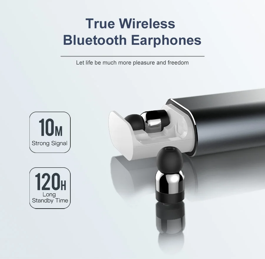 Twins Mini in-ear Wireless Earbuds Bluetooth Earphone Earhook Stereo Tiny Earphone 2000mAh Power Bank for Phone Sport with Mic (14)