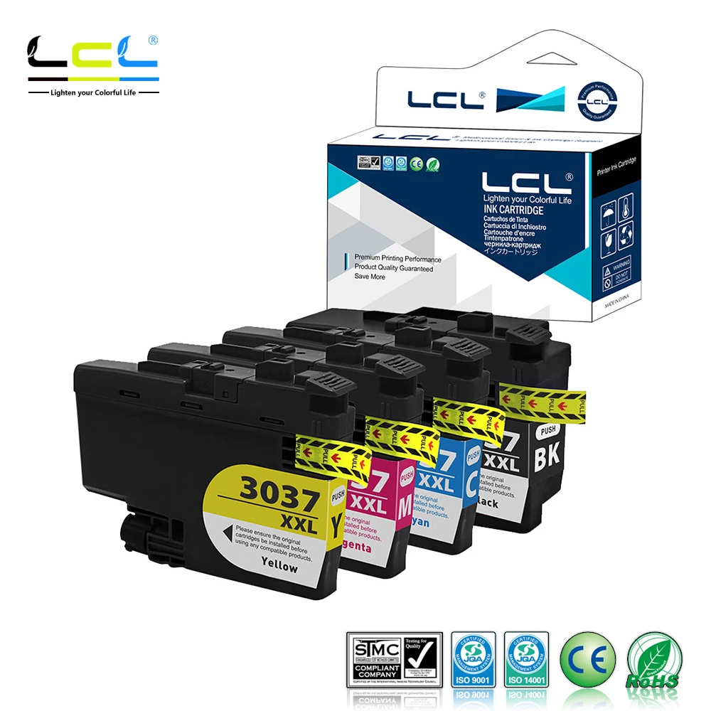 LCL B-LC3037BK Pigment LC3037XL C M Y (4-Pack kcmy ) Ink Cartridge pigment Compatible for Brother MFC-J5845DW MFC-J5845DW
LCL B-LC3037BK Pigment LC3037XL C M Y (4-Pack kcmy ) Ink Cartridge pigment Compatible for Brother MFC-J5845DW MFC-J5845DW