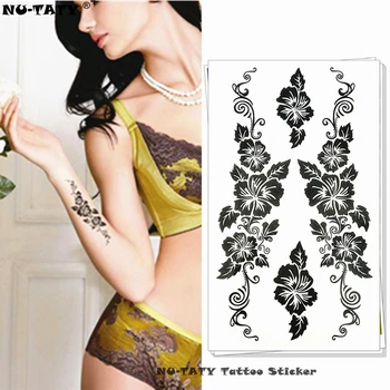 Nu-TATY Black Vine flower Temporary Tattoo Body Art Arm Flash Tattoo Stickers 17*10cm Waterproof Fake Henna Painless Tattoo
Nu-TATY Black Vine flower Temporary Tattoo Body Art Arm Flash Tattoo Stickers 17*10cm Waterproof Fake Henna Painless Tattoo
