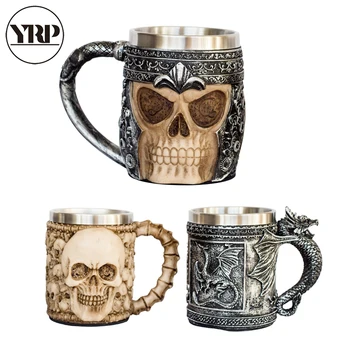 YRP Stainless Steel Skull Mug Skull Tankard Horror Decor Cup Coffee Mug Tea Cup For Halloween Bar Drinkware Party Mens Gifts
YRP Stainless Steel Skull Mug Skull Tankard Horror Decor Cup Coffee Mug Tea Cup For Halloween Bar Drinkware Party Mens Gifts