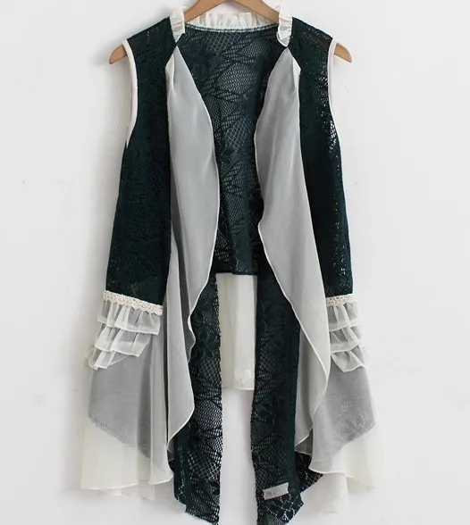 Mori Girl Lace Ruffles Casual Fairy Vest Jacket Brandy Women Slim Lace Vest Cardigan Novelty Top Clothing Cute Sweet Mori Lolita
Mori Girl Lace Ruffles Casual Fairy Vest Jacket Brandy Women Slim Lace Vest Cardigan Novelty Top Clothing Cute Sweet Mori Lolita