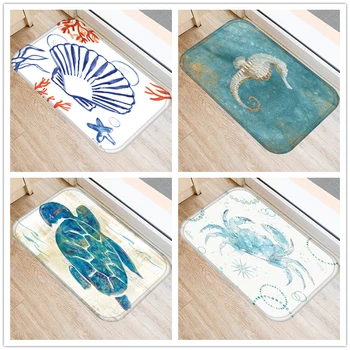 Hot Sale Entry Hallway Mats Nordic Seahorse Clams Whale Sea Turtle Shark Carpet Kitchen 50*80 Coral Fleece Home Decor Large Rugs
Hot Sale Entry Hallway Mats Nordic Seahorse Clams Whale Sea Turtle Shark Carpet Kitchen 50*80 Coral Fleece Home Decor Large Rugs