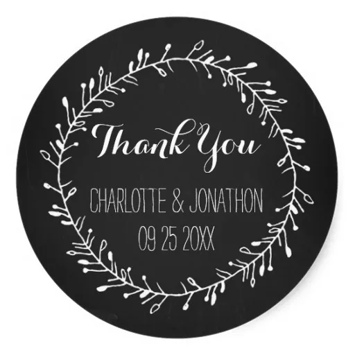 3.8cm Vintage Chalkboard Thank You Wedding Favor Tags Classic Round Sticker
3.8cm Vintage Chalkboard Thank You Wedding Favor Tags Classic Round Sticker