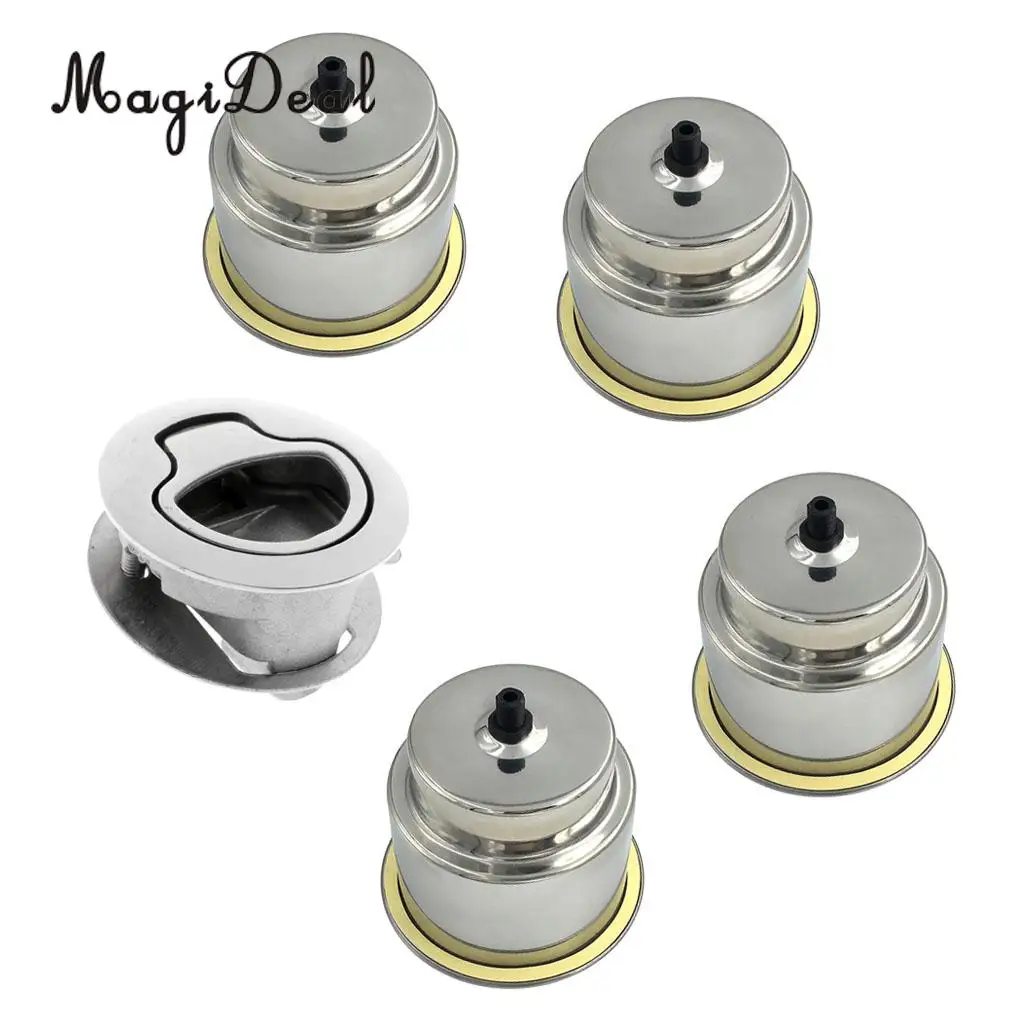 MagiDeal Pack of 5 Stainless Steel Slam Hatch Latch Door Replacement Boat Flush Pull Latch with Cup Holder for Marine Flush Boat
MagiDeal Pack of 5 Stainless Steel Slam Hatch Latch Door Replacement Boat Flush Pull Latch with Cup Holder for Marine Flush Boat