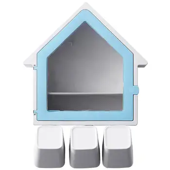 Toothbrush Holder Wall Mounted House Shape Toothbrush Organizer With 3 Cups Creative Toothbrush Holder Multi-Function Wash Set
Toothbrush Holder Wall Mounted House Shape Toothbrush Organizer With 3 Cups Creative Toothbrush Holder Multi-Function Wash Set