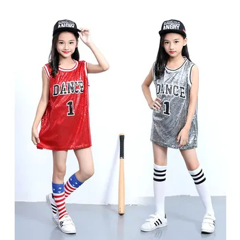 Kids Girls Jazz Hip-hop Dance Costumes Children Red Silver Sequin Vest Dress Child Street Dancing Clothing Ballroom Stage Wear
Kids Girls Jazz Hip-hop Dance Costumes Children Red Silver Sequin Vest Dress Child Street Dancing Clothing Ballroom Stage Wear