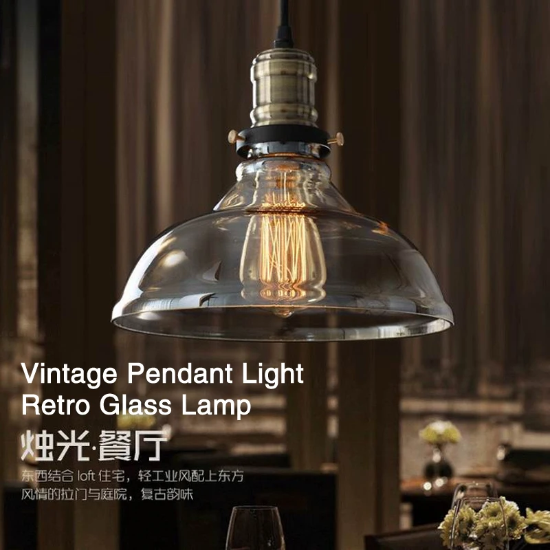 Luxury Loft Hanging Lighting Vintage Pendant Light Retro Glass Lamp For Shop Bar Dinning Room
Luxury Loft Hanging Lighting Vintage Pendant Light Retro Glass Lamp For Shop Bar Dinning Room