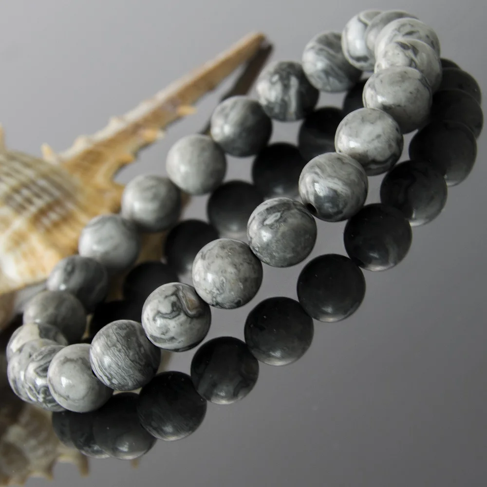 Natural Stone Chakra Gray Map Stone Strand Bracelet Femme 6/8MM Beads Bracelets With Stones Women Men Jewelry Handmade DIY
Natural Stone Chakra Gray Map Stone Strand Bracelet Femme 6/8MM Beads Bracelets With Stones Women Men Jewelry Handmade DIY