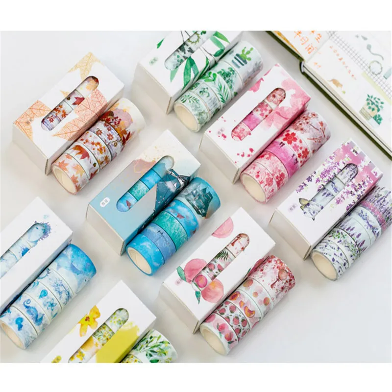 5 Rolls Washi Tape Set Lavender Sakura Theme Adhesive Masking Tape DIY Sticker Photo Album Diary Scrapbook Decoration Paper Tape
5 Rolls Washi Tape Set Lavender Sakura Theme Adhesive Masking Tape DIY Sticker Photo Album Diary Scrapbook Decoration Paper Tape