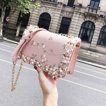 Women Handbag Lace Flower PU Shoulder Messenger Bag Round Sweet Girls Bag Summer Chain Shoulder Bag
Women Handbag Lace Flower PU Shoulder Messenger Bag Round Sweet Girls Bag Summer Chain Shoulder Bag