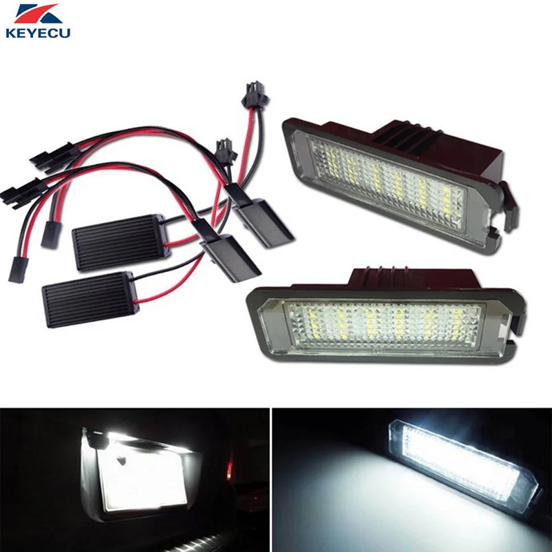 KEYECU 2PCS 6500K White 18SMD License Plate LED Lights Lamp Assembly for Vw Golf 4 5 6 7 Polo Passat Sedan PHAETON SCIROCCO
KEYECU 2PCS 6500K White 18SMD License Plate LED Lights Lamp Assembly for Vw Golf 4 5 6 7 Polo Passat Sedan PHAETON SCIROCCO