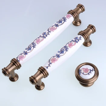 128mm 96mm retro style rural ceramic kitchen cabinet cupboard door handles bronze drawer tv cabinet dresser knobs pulls 5"
128mm 96mm retro style rural ceramic kitchen cabinet cupboard door handles bronze drawer tv cabinet dresser knobs pulls 5"