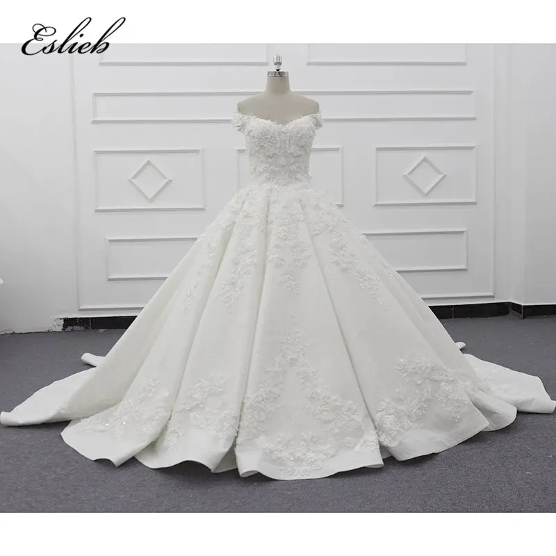 Eslieb Real Picture Ball Gown 2019 Bride Dresses custom size&color vestidos de noiva 3D Flower robe de mariage Wedding Dress 
Eslieb Real Picture Ball Gown 2019 Bride Dresses custom size&color vestidos de noiva 3D Flower robe de mariage Wedding Dress