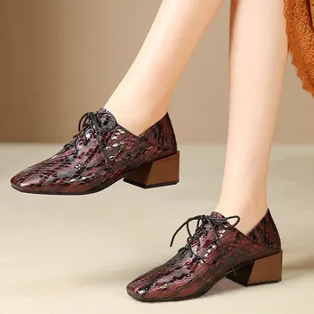 MLJUESE 2020 women pumps cow leather autumn spring lace up wine red color square toe high heels lady shoes party size 34-42
MLJUESE 2020 women pumps cow leather autumn spring lace up wine red color square toe high heels lady shoes party size 34-42