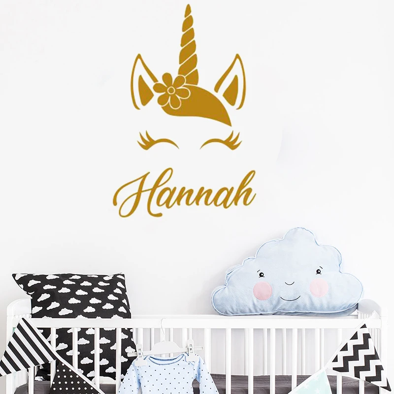 Personalised Custom name Vinyl Wall Decal beautiful flower crown unicorn eyelash stickers Baby Girls Bedroom Nursery Decor EB636
Personalised Custom name Vinyl Wall Decal beautiful flower crown unicorn eyelash stickers Baby Girls Bedroom Nursery Decor EB636