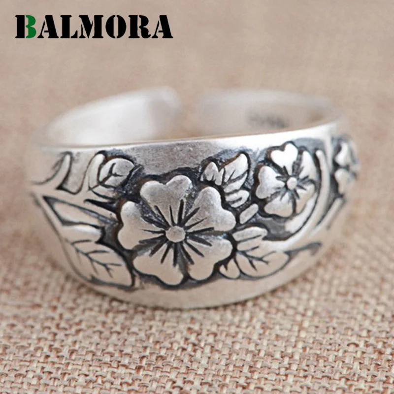 BALMORA Hot Sale 100% Real 990 Pure Silver Jewelry Flower Open Rings for Women Lover Party Vintage Fashion Gift Bijoux SY21020
BALMORA Hot Sale 100% Real 990 Pure Silver Jewelry Flower Open Rings for Women Lover Party Vintage Fashion Gift Bijoux SY21020