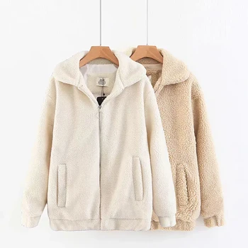 Women Autumn Winter Jacket Sherpa Warm Cotton White Parka Female Vintage Casual Lapel Plush Coat For Ladies Thick C
Women Autumn Winter Jacket Sherpa Warm Cotton White Parka Female Vintage Casual Lapel Plush Coat For Ladies Thick C