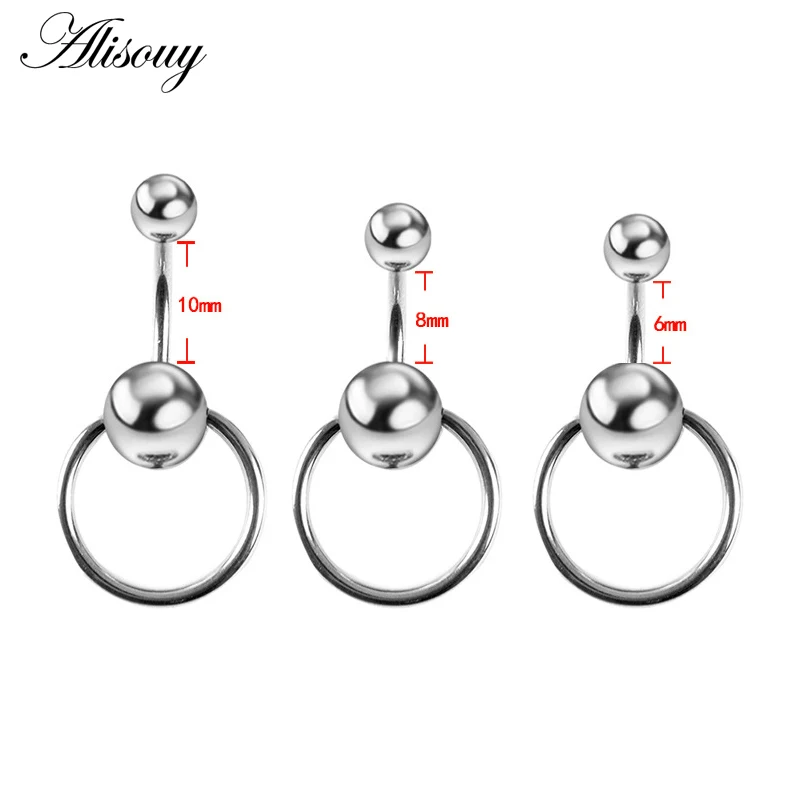 Alisouy 1 PC 6/8/10mm length Navel piercing Circle 14G Surgical Steel Sexy Belly Button Ring belly piercing Jewelry for women
Alisouy 1 PC 6/8/10mm length Navel piercing Circle 14G Surgical Steel Sexy Belly Button Ring belly piercing Jewelry for women