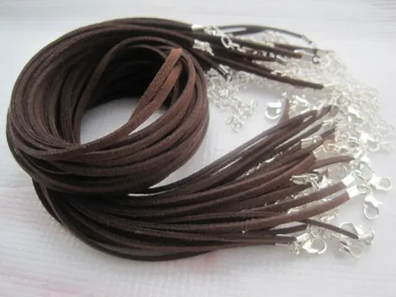 Free Shipping dark coffee 3mm 16-18inch 45cm adjustable suede leather necklace cord with lobster clasp
Free Shipping dark coffee 3mm 16-18inch 45cm adjustable suede leather necklace cord with lobster clasp