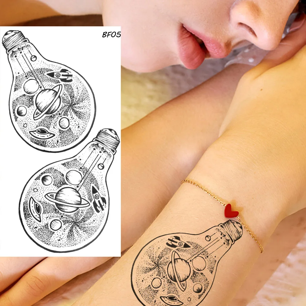 VANKIRS Black Cute Planet Bulb Women Wrist Arm Tattoos Stickers For Kids Children Waterproof Fake Temporary Tattoos Body Art
VANKIRS Black Cute Planet Bulb Women Wrist Arm Tattoos Stickers For Kids Children Waterproof Fake Temporary Tattoos Body Art