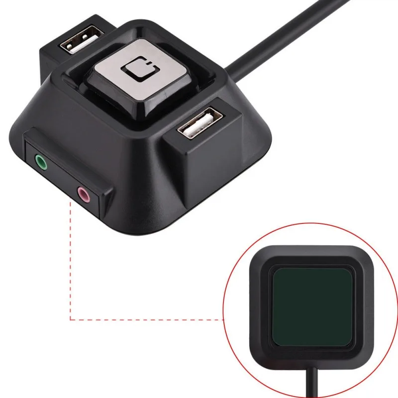 Computer Desktop PC Case Switch Power on/off Button with Dual USB Ports + Audio Mic Port For Home Internet Cafes Office
Computer Desktop PC Case Switch Power on/off Button with Dual USB Ports + Audio Mic Port For Home Internet Cafes Office