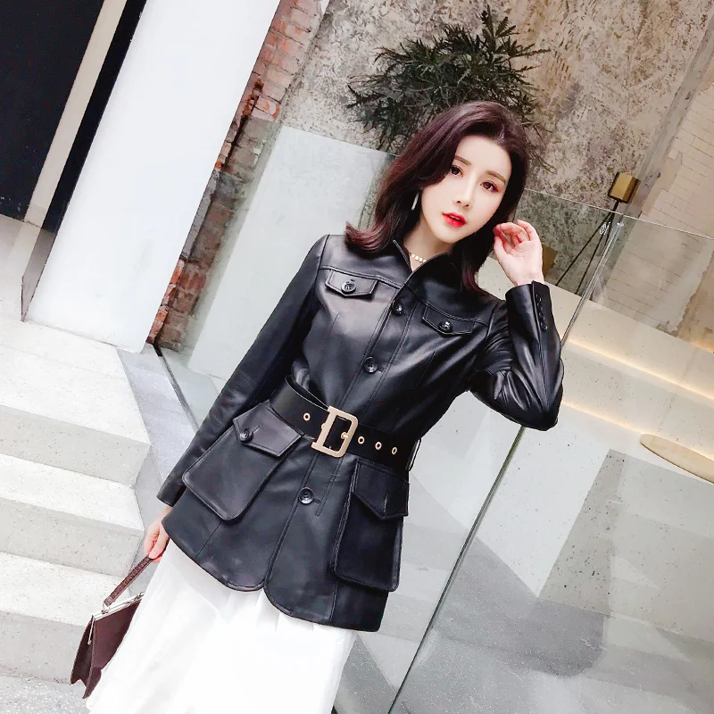 KMETRAM Real Leather Jacket Woman Spring 2019 Streetwear Sheepskin Coat Female Jacket Women's Windbreaker Chaqueta Mujer MY2631
KMETRAM Real Leather Jacket Woman Spring 2019 Streetwear Sheepskin Coat Female Jacket Women's Windbreaker Chaqueta Mujer MY2631