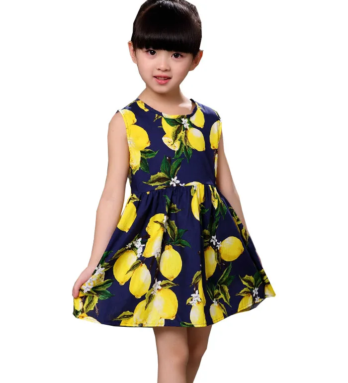 Summer Lemon Fashion 100% pure cotton girl dress Korean version of sleeveless sleeveless dress
Summer Lemon Fashion 100% pure cotton girl dress Korean version of sleeveless sleeveless dress