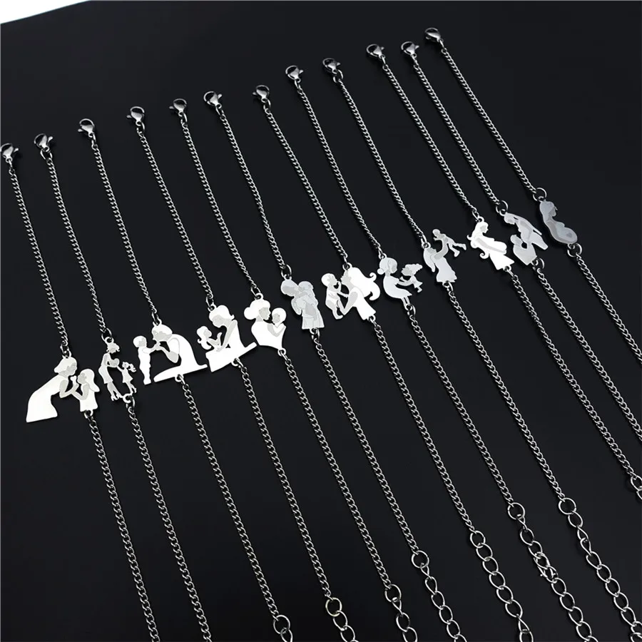 Stainless Steel Mother's Day Series Bracelet Gravida Mom Daughter Son Toddler Kids Children Maternity Women Jewelry 12 Pcs/lot
Stainless Steel Mother's Day Series Bracelet Gravida Mom Daughter Son Toddler Kids Children Maternity Women Jewelry 12 Pcs/lot