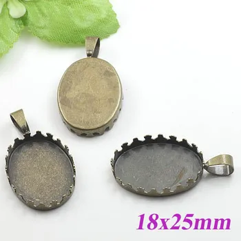 18x25mm Antique Bronze Plt Copper Oval Blank Crown Trays Bases Bezels Pendant DIY Cameo CABs Jewelry Settings Findings Wholesale
18x25mm Antique Bronze Plt Copper Oval Blank Crown Trays Bases Bezels Pendant DIY Cameo CABs Jewelry Settings Findings Wholesale