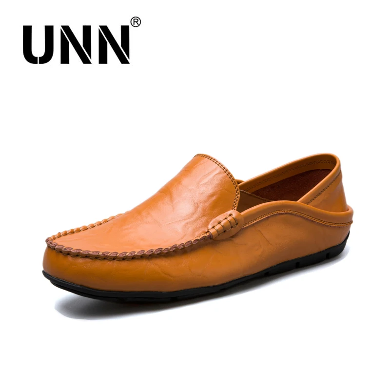 UNN Slip On Loafers Men Moccasins Shoes PU Leather Formal Wedding Men's Flats Lazy Driving Big Size 37-46 | Обувь