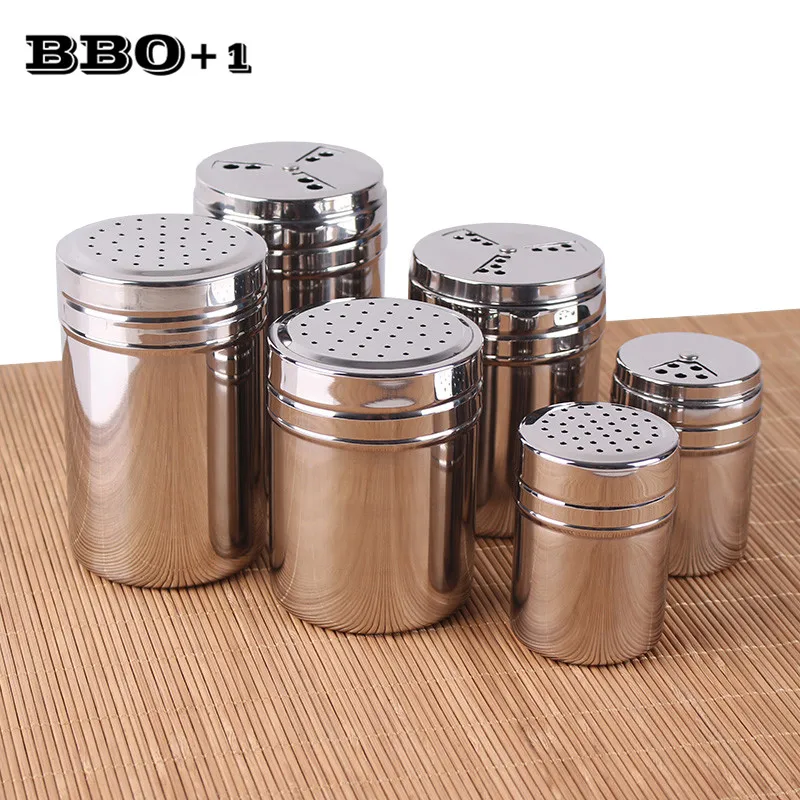 3pcs Multi-purpose Stainless Steel Spice Pepper Shaker Kitchen Gadgets Spice Jar Rotating Cover Seasoning Can Salt Sugar 3 size
3pcs Multi-purpose Stainless Steel Spice Pepper Shaker Kitchen Gadgets Spice Jar Rotating Cover Seasoning Can Salt Sugar 3 size