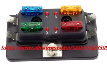 high quality 1 set LED Illuminated Automotive Blade Fuse Holder Box 4-Circuit Fuse Block with Cover and auto fuse
high quality 1 set LED Illuminated Automotive Blade Fuse Holder Box 4-Circuit Fuse Block with Cover and auto fuse