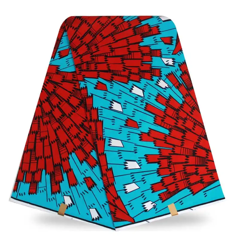 6 Yards/lot New fashion african real wax with red and blue pattern batik wax fabric for clothes VS2-6 
6 Yards/lot New fashion african real wax with red and blue pattern batik wax fabric for clothes VS2-6