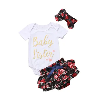 3PCS/Set Cute Newborn Baby Girl Clothes 2018 Baby Sister Bodysuit Romper+Ruffles Tutu Skirted Shorts Headband Outfits
3PCS/Set Cute Newborn Baby Girl Clothes 2018 Baby Sister Bodysuit Romper+Ruffles Tutu Skirted Shorts Headband Outfits