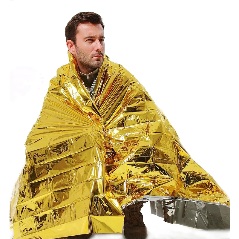 210*160CM Emergency Blanket 1Pcs Survival Rescue Curtain Outdoor Life-saving Waterproof Space Foil Thermal
210*160CM Emergency Blanket 1Pcs Survival Rescue Curtain Outdoor Life-saving Waterproof Space Foil Thermal