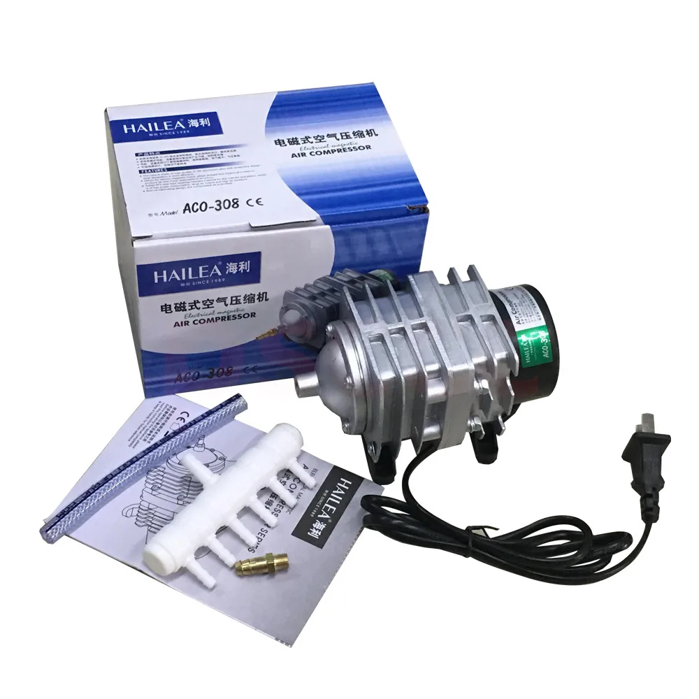 Hailea ACO-208 ACO-308 ACO-318 electromagnetic air compressor portable koi fish tank bubble Aquarium air pump pond aerator
Hailea ACO-208 ACO-308 ACO-318 electromagnetic air compressor portable koi fish tank bubble Aquarium air pump pond aerator