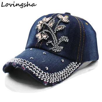 Lovingsha High quality Rhinestones Lady Baseball Cap Fashion Leisure Woman Demin cap Vintage Jean Cotton Cap AD059
Lovingsha High quality Rhinestones Lady Baseball Cap Fashion Leisure Woman Demin cap Vintage Jean Cotton Cap AD059