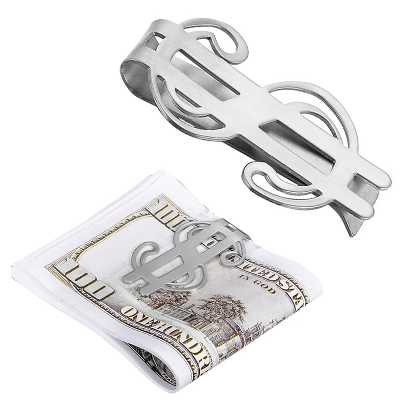 Stainless Steel Unisex Portable Money Clip Slim Money Clip for Men Women Special Dollar Sign Design Slim Money Credit Card Clip
Stainless Steel Unisex Portable Money Clip Slim Money Clip for Men Women Special Dollar Sign Design Slim Money Credit Card Clip