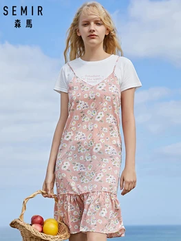 SEMIR suit dress women 2019 summer new student dress two-piece fashion short sleeve T-shirt strap dress for party
SEMIR suit dress women 2019 summer new student dress two-piece fashion short sleeve T-shirt strap dress for party