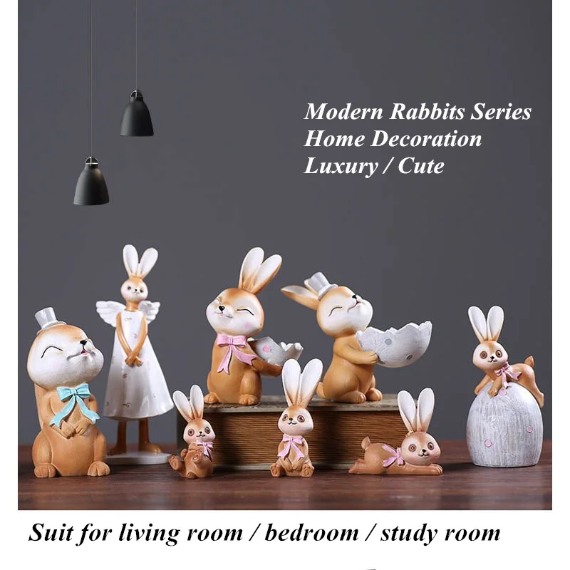 SIBAOLU Resin Cartoon Rabbits Family Home Decoration Delicate Little Bunny Figures Figurines Birthday Gift Animal Table Ornament
SIBAOLU Resin Cartoon Rabbits Family Home Decoration Delicate Little Bunny Figures Figurines Birthday Gift Animal Table Ornament