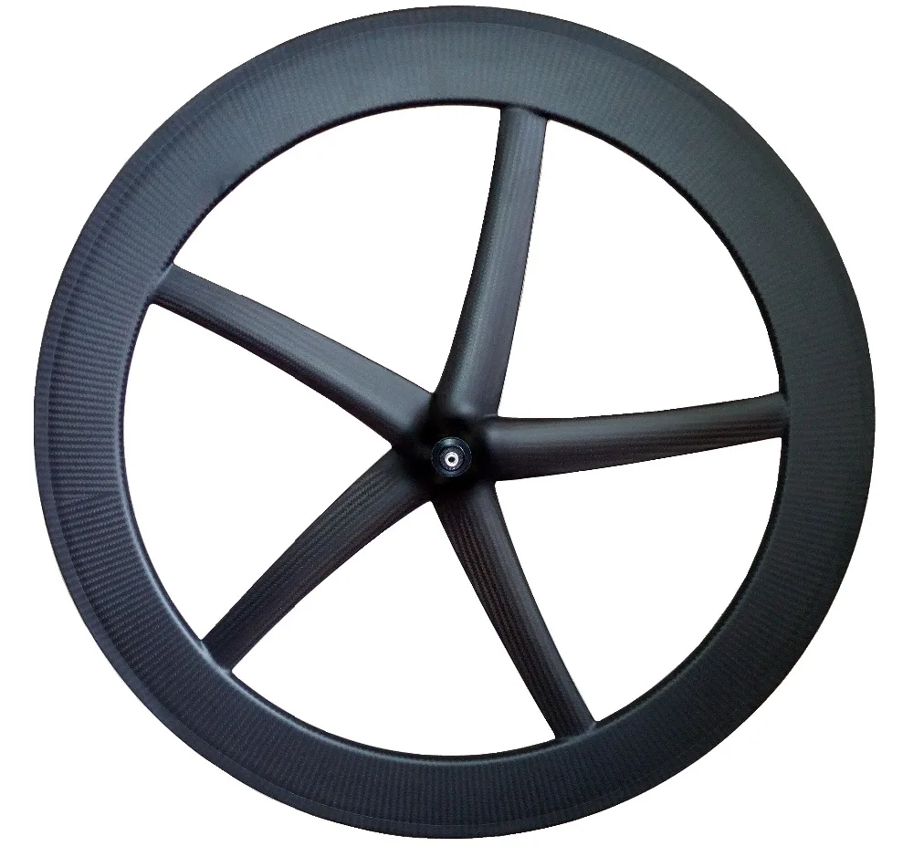 

700C 25mm width 5-Spokes Clincher/tubular carbon Wheels Five-spoke 65mm depth for Track/ Road Bike carbon wheelset