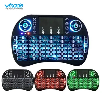 

Vmade 3 Color Backlit i8 Mini Wireless Keyboard 2.4GHZ Support English Russian Spainish Air Mouse For Smart Android TV Box