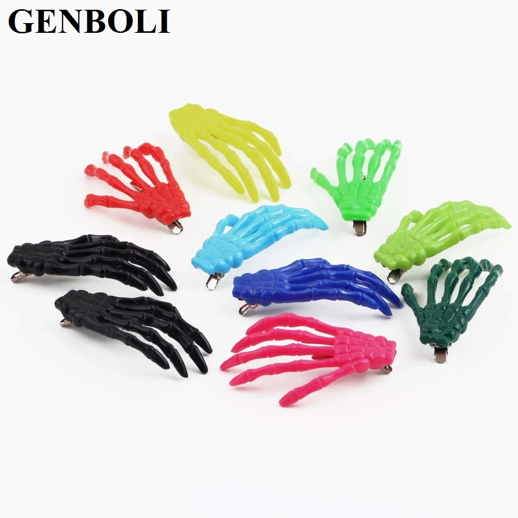 GENBOLI 10 pcs/pack Hair Clip for Women Hair Accessories Skeleton Claws Skull Hand Hair Clip Hairpin Zombie Punk Horror Bobby 
GENBOLI 10 pcs/pack Hair Clip for Women Hair Accessories Skeleton Claws Skull Hand Hair Clip Hairpin Zombie Punk Horror Bobby