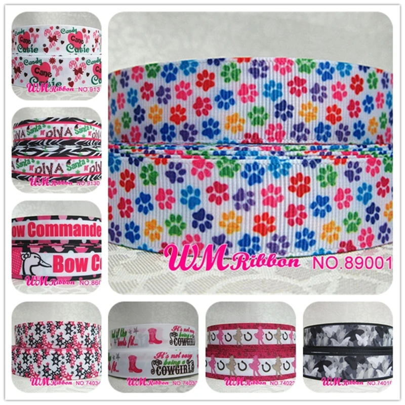 Q&N ribbon 7/8inch 22mm paw design printed grosgrain ribbon 50yards/roll for hair tie hair bow headband
Q&N ribbon 7/8inch 22mm paw design printed grosgrain ribbon 50yards/roll for hair tie hair bow headband
